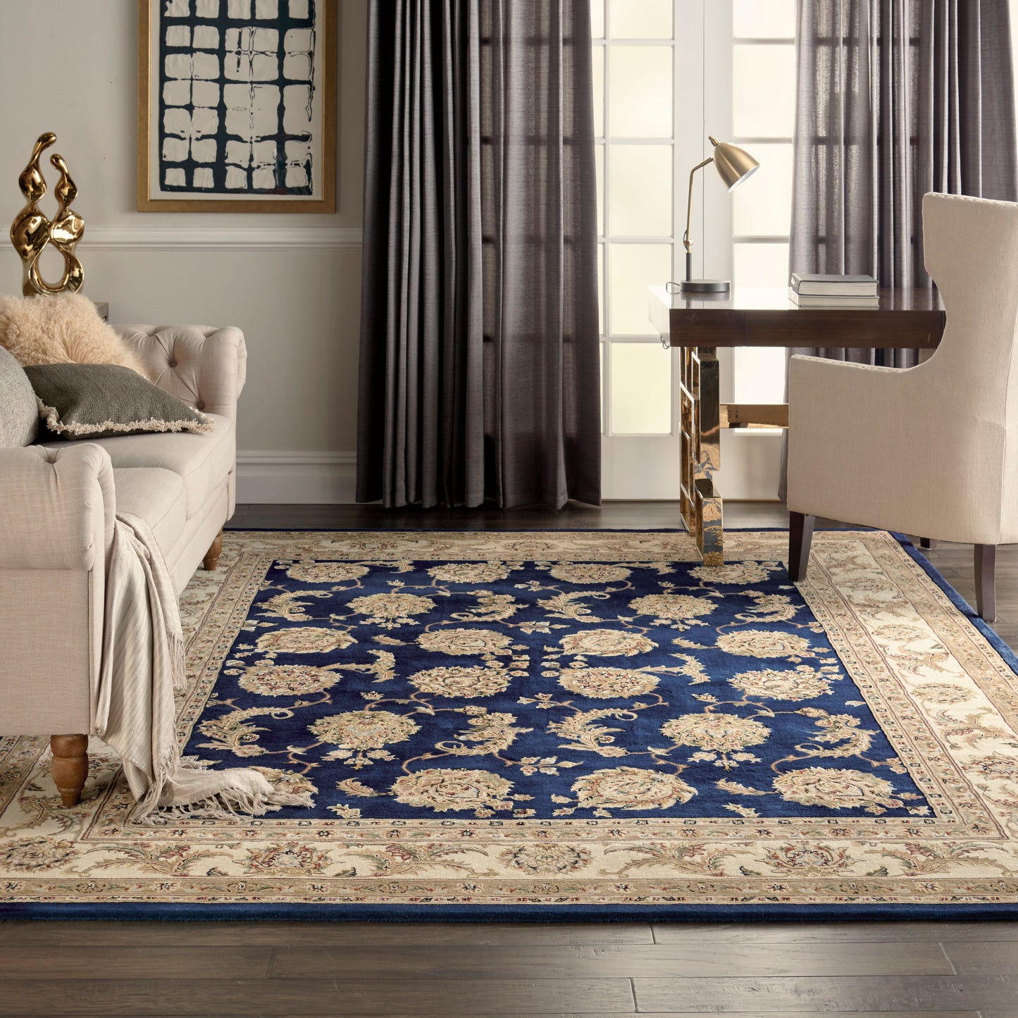 Nourison Nourison 2000 9'9" x 13'9" Navy Traditional Indoor Rug