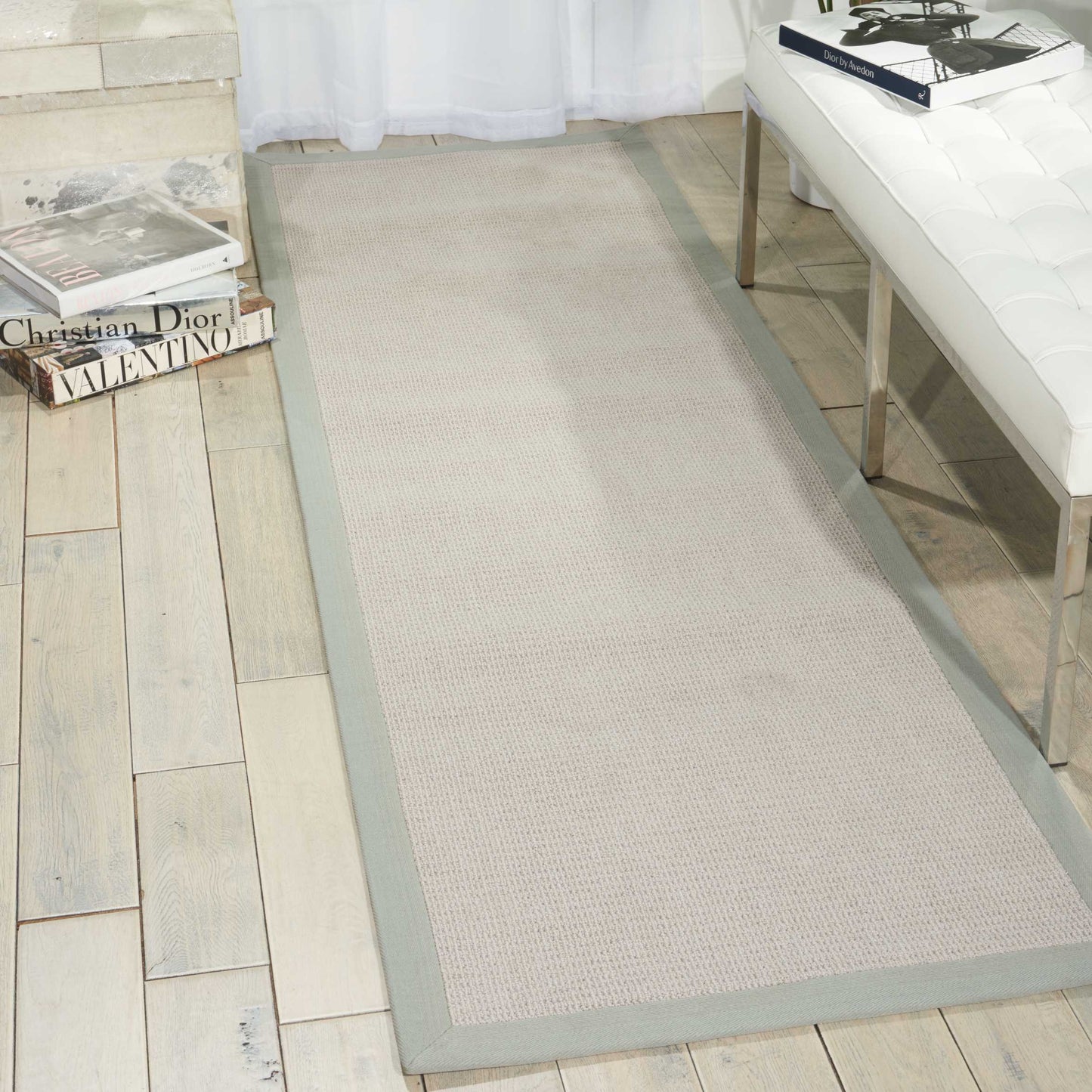 Nourison Sisal Soft 2'6" x 8' Stone Farmhouse Indoor Rug