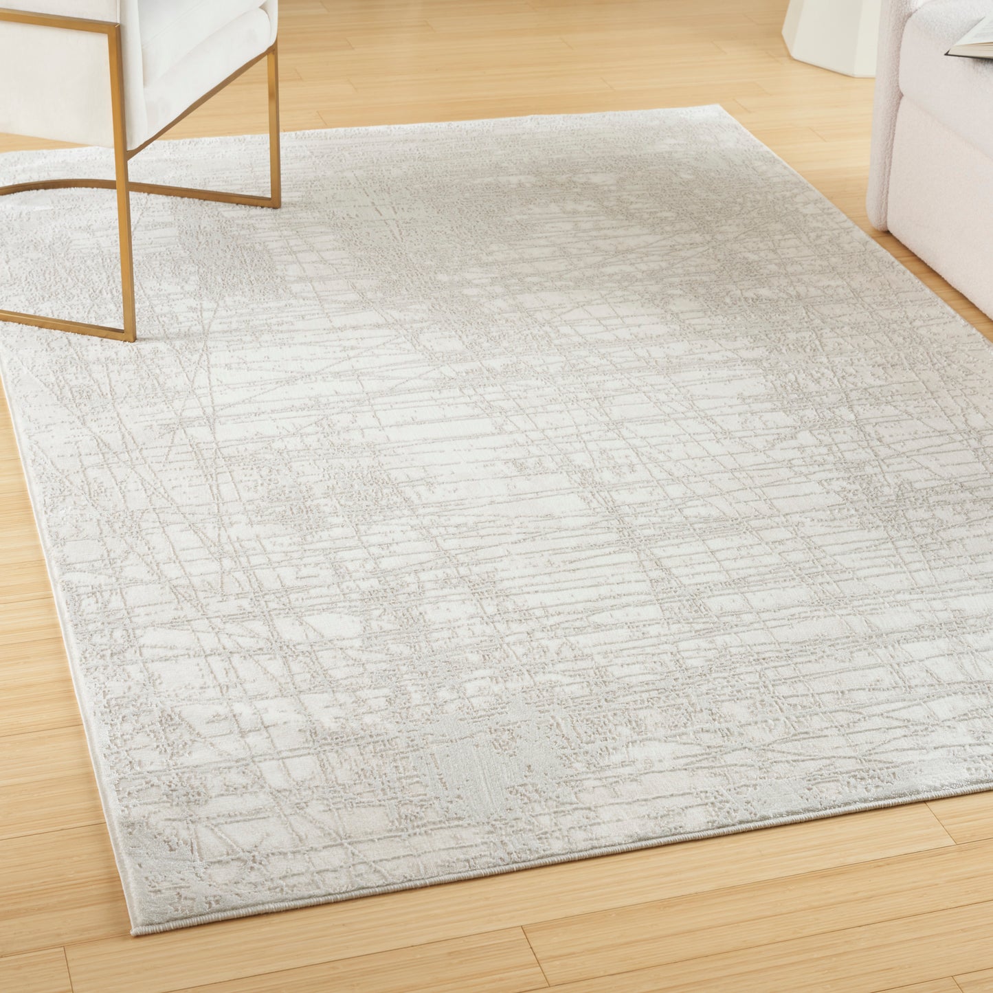 Nourison Home Texture 7'10" x 9'10" Ivory Grey Modern Indoor Rug