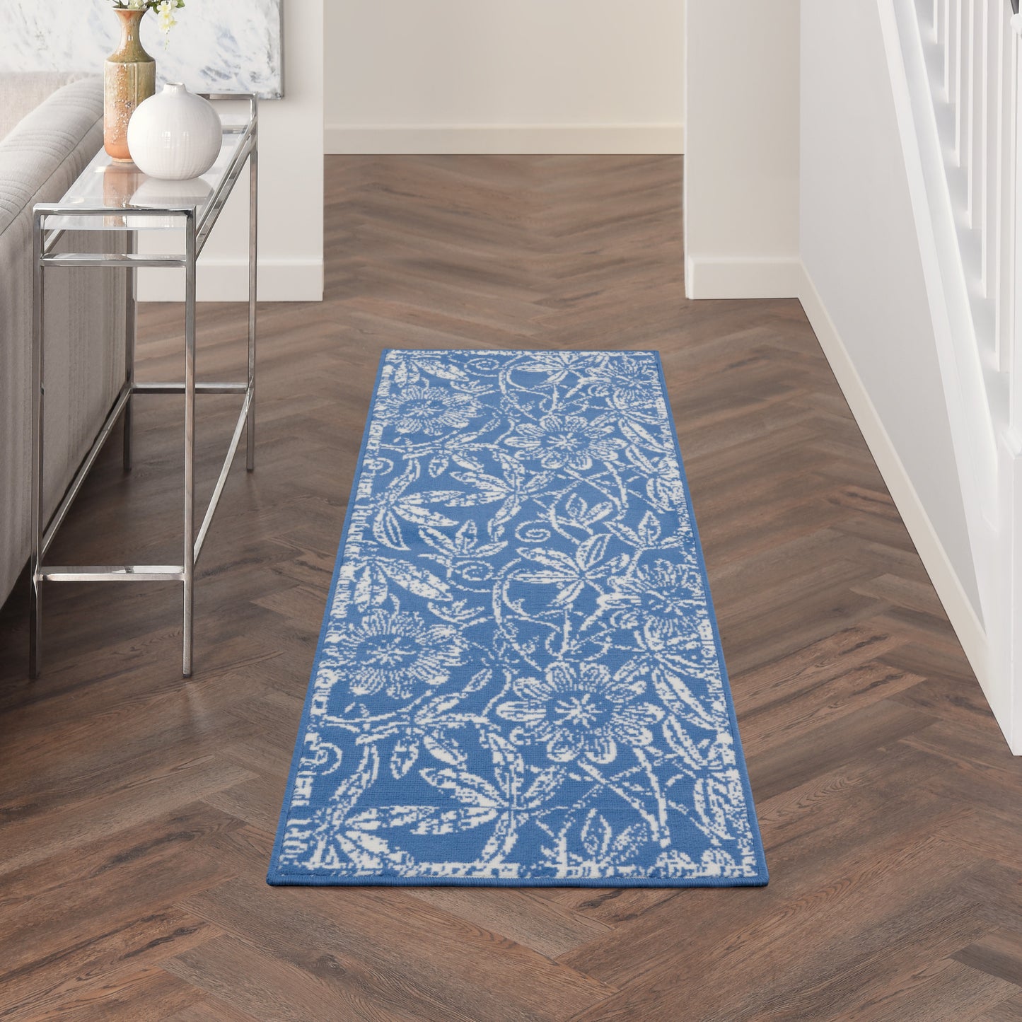 Nourison Whimsicle 2' x 6' Blue Farmhouse Indoor Rug