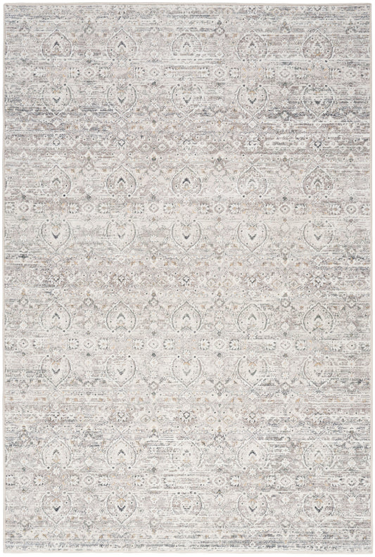 Nourison Distinctive 7'10" x 9'10" Ivory Grey Modern Indoor Rug