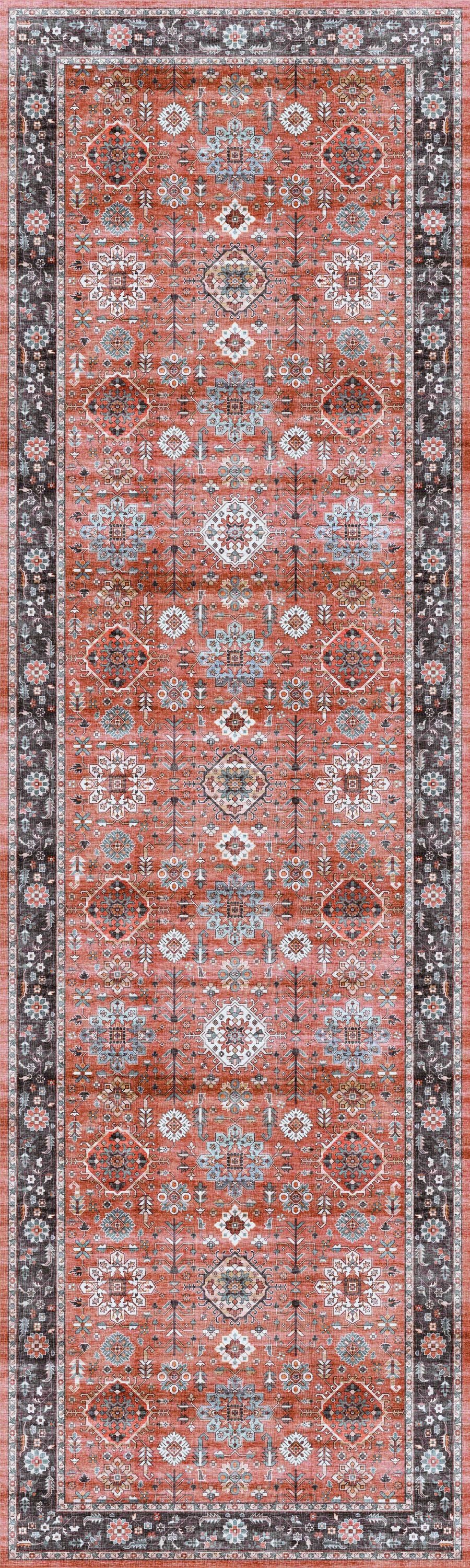 Nourison Fulton 2'3" x 7'6" Rust Vintage Indoor Rug