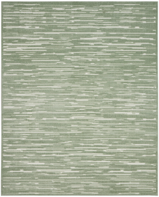 Nourison Care Free 7'10" x 9'10" Green Modern Indoor Rug