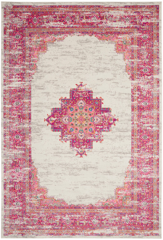 Nourison Passion 12' x 15' Ivory/Fuchsia Bohemian Indoor Rug