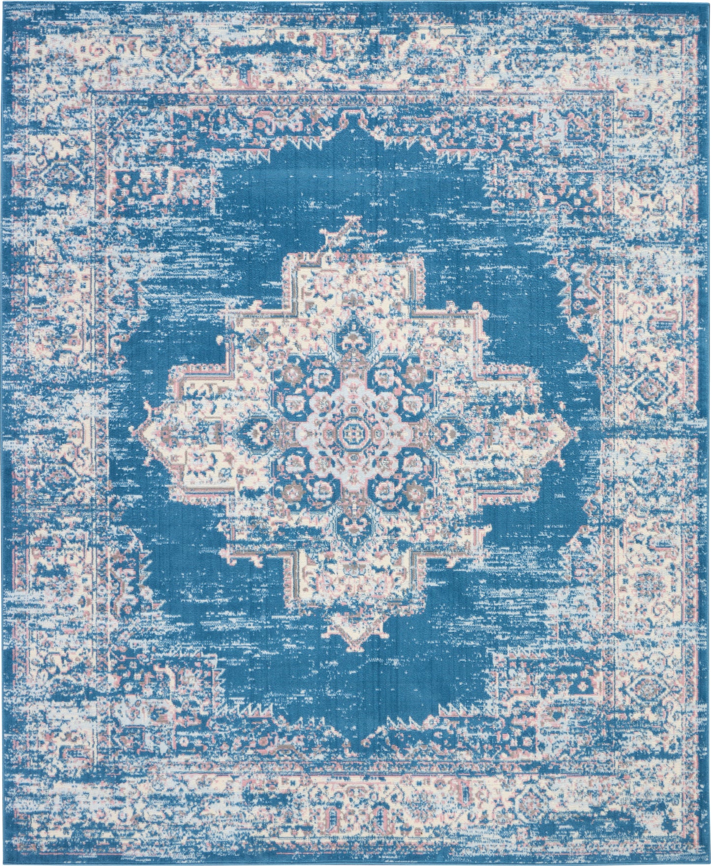 Nourison Grafix 7' x 10' Blue Vintage Indoor Rug