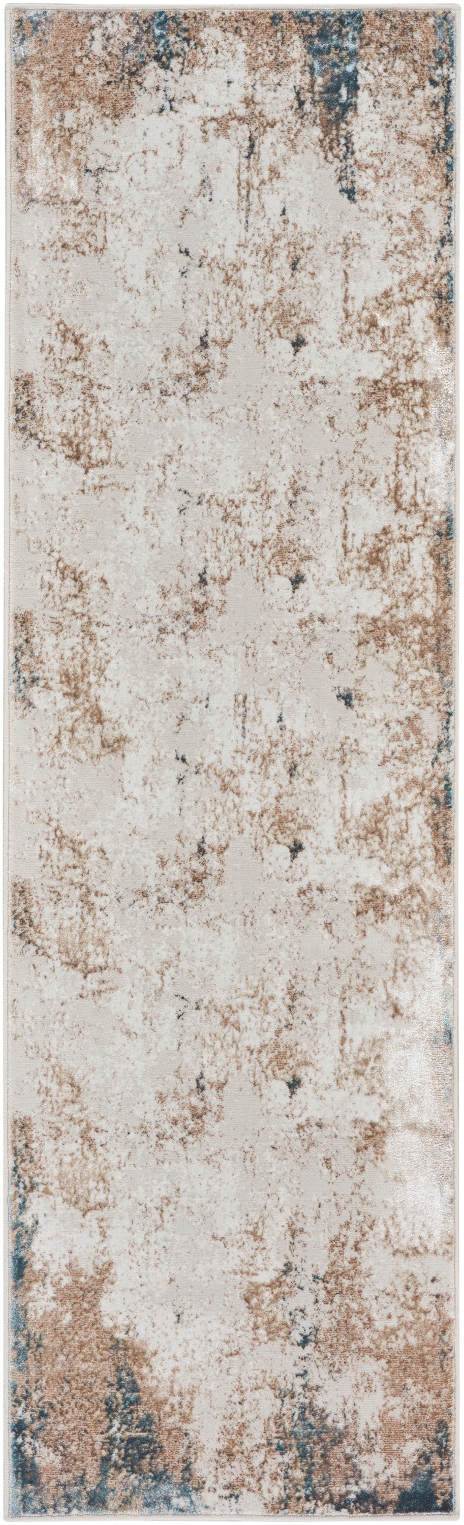 Nourison Glitz 2'3" x 7'6" Taupe/Multi Modern Indoor Rug