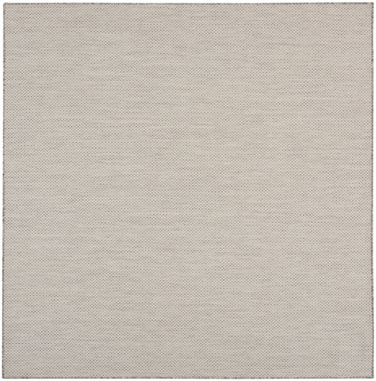 Nourison Courtyard 10' x Square Ivory Silver Modern Rug