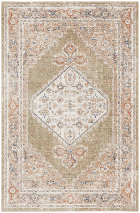 Nourison Astra Machine Washable 3'3" x 5' Sage Multi Vintage Indoor Rug