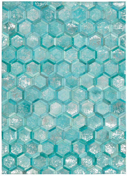 Michael Amini City Chic 5'3" x 7'5" Turquoise Modern Indoor Rug