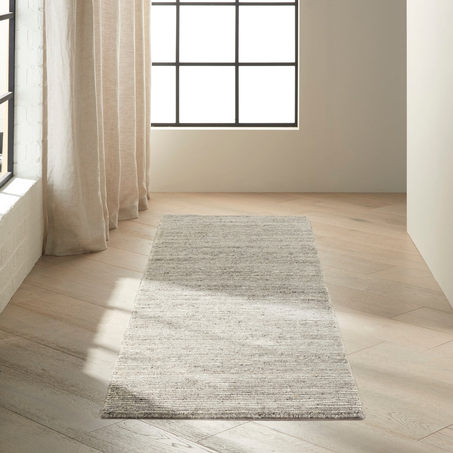 Calvin Klein Kathmandu 2'3" x 7'5" Grey Modern Indoor Rug