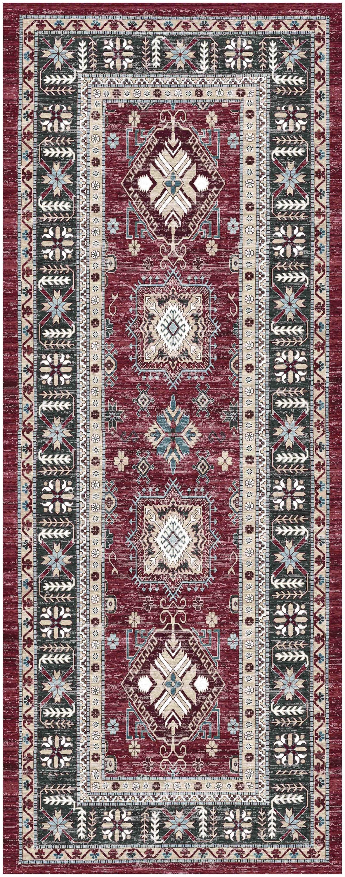 Nourison Fulton 1'10" x 5' Red Vintage Indoor Rug