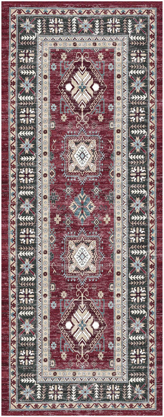 Nourison Fulton 1'10" x 5' Red Vintage Indoor Rug