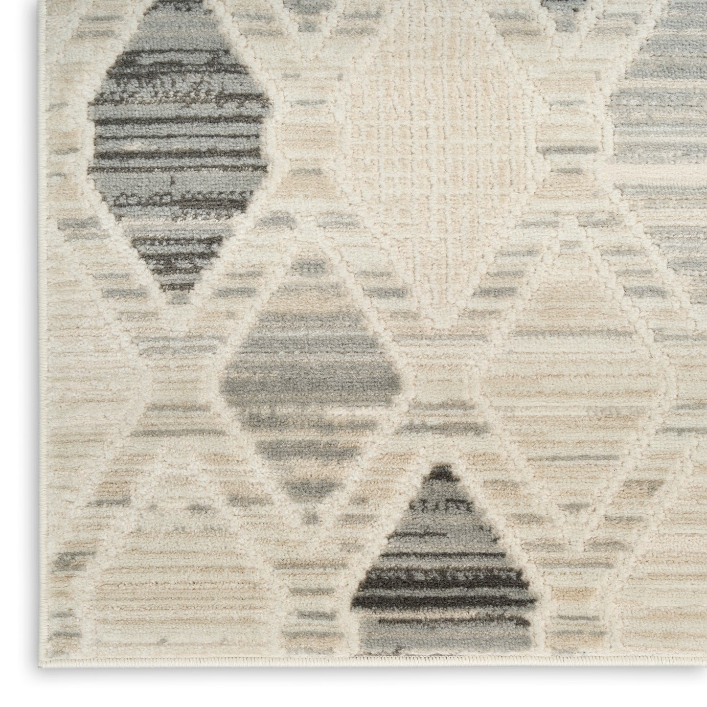 Nourison Serenity Home 9' x 12' Beige Grey Modern Indoor Rug