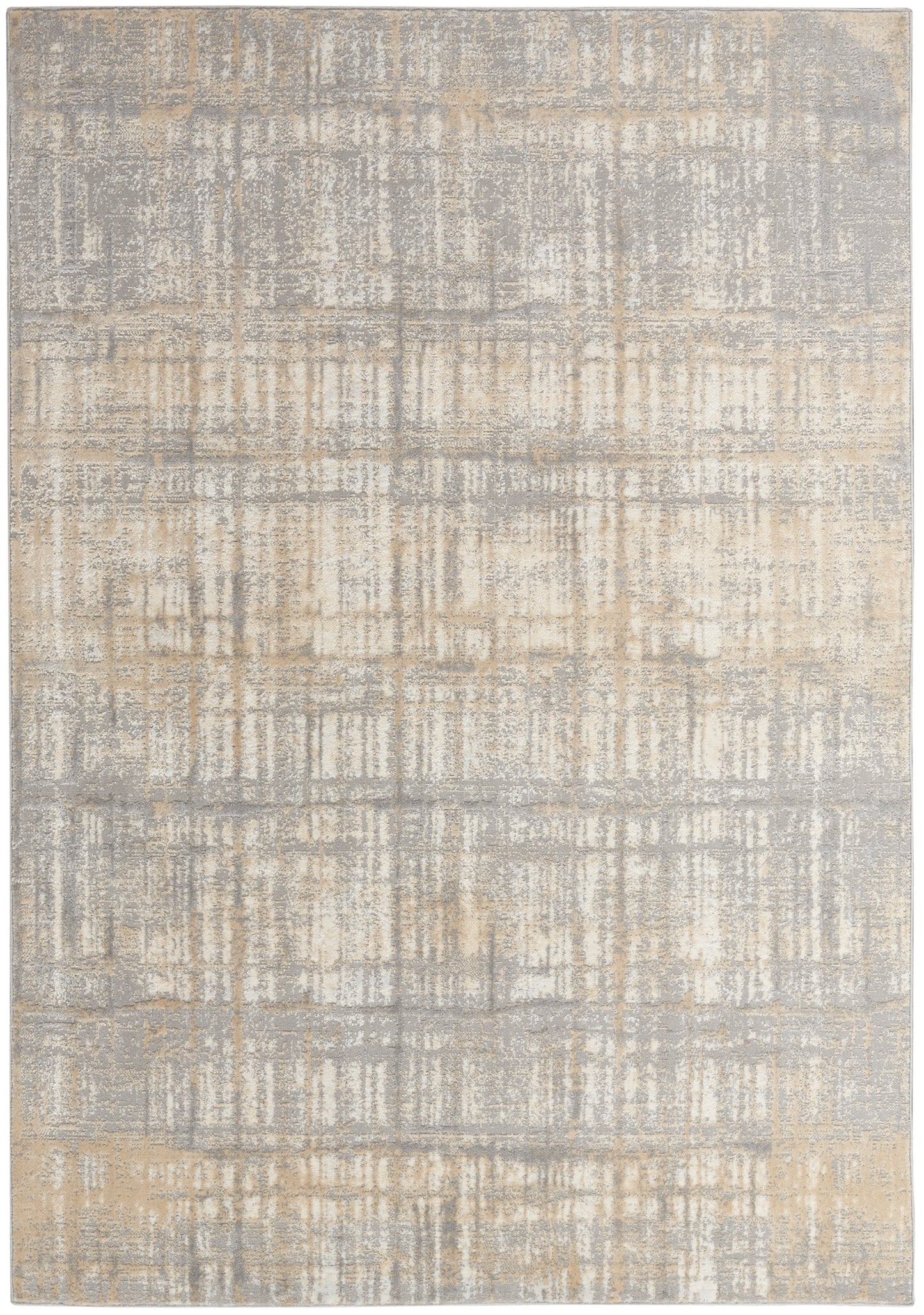 Calvin Klein CK005 Enchanting 5'3" x 7'3" Grey Ivory Modern Indoor Rug