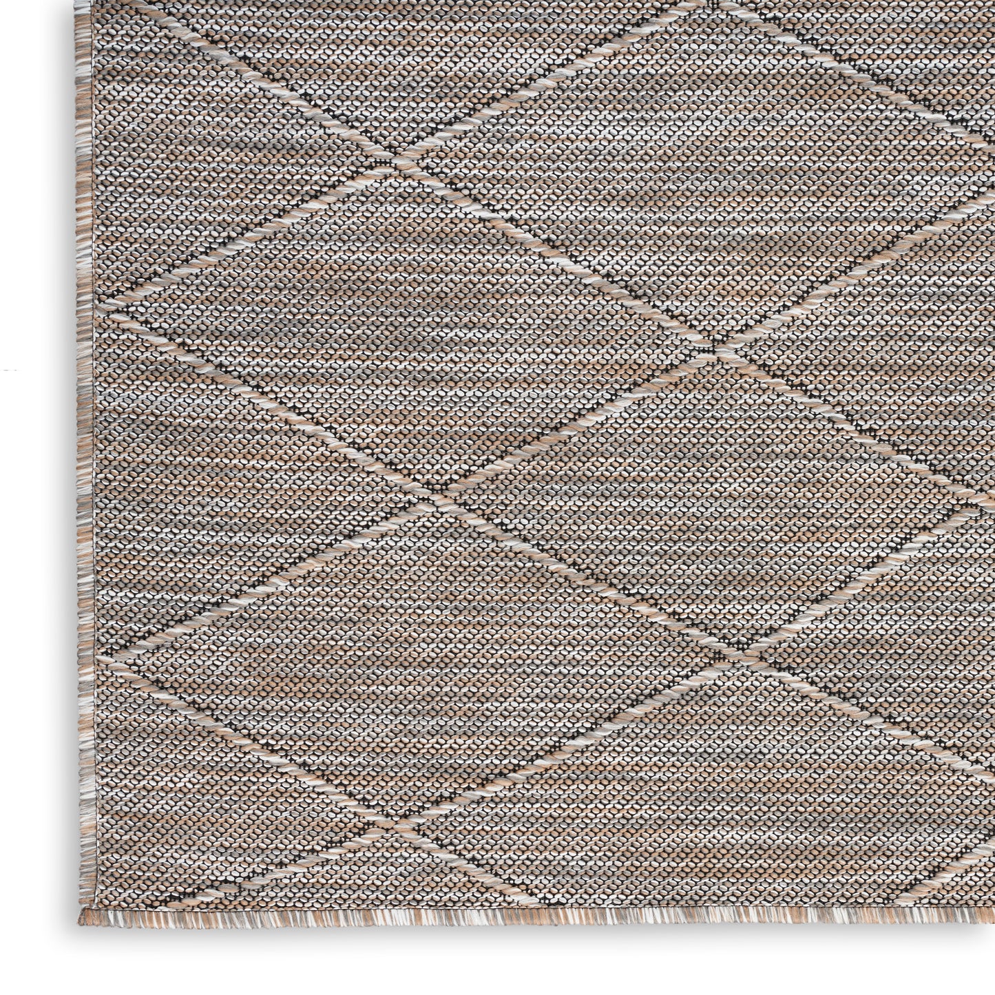 Nourison Washable Solutions 9' x 12' Grey/Mocha Modern Rug