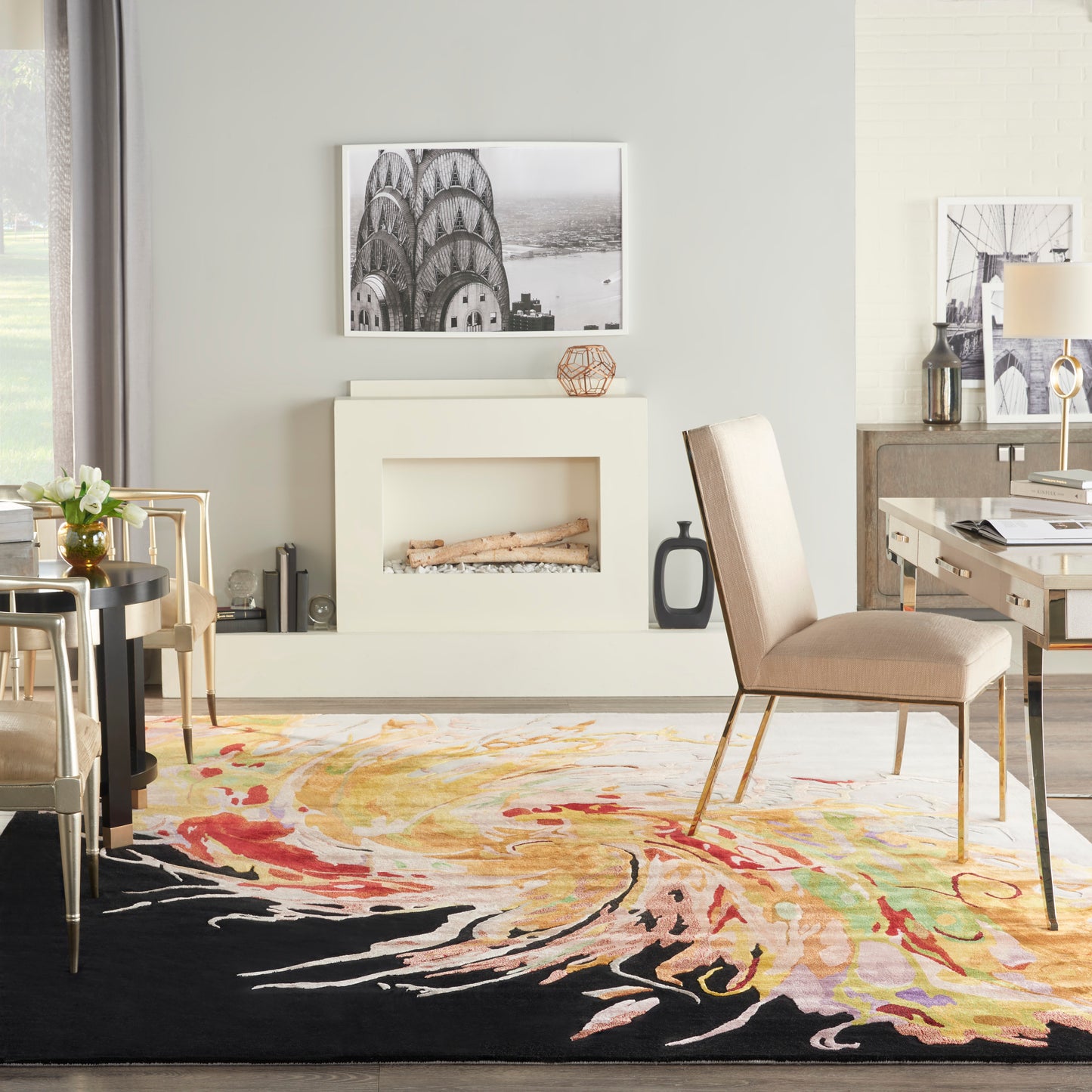 Nourison Prismatic 9'9" x 13'9" Multicolor Modern Indoor Rug