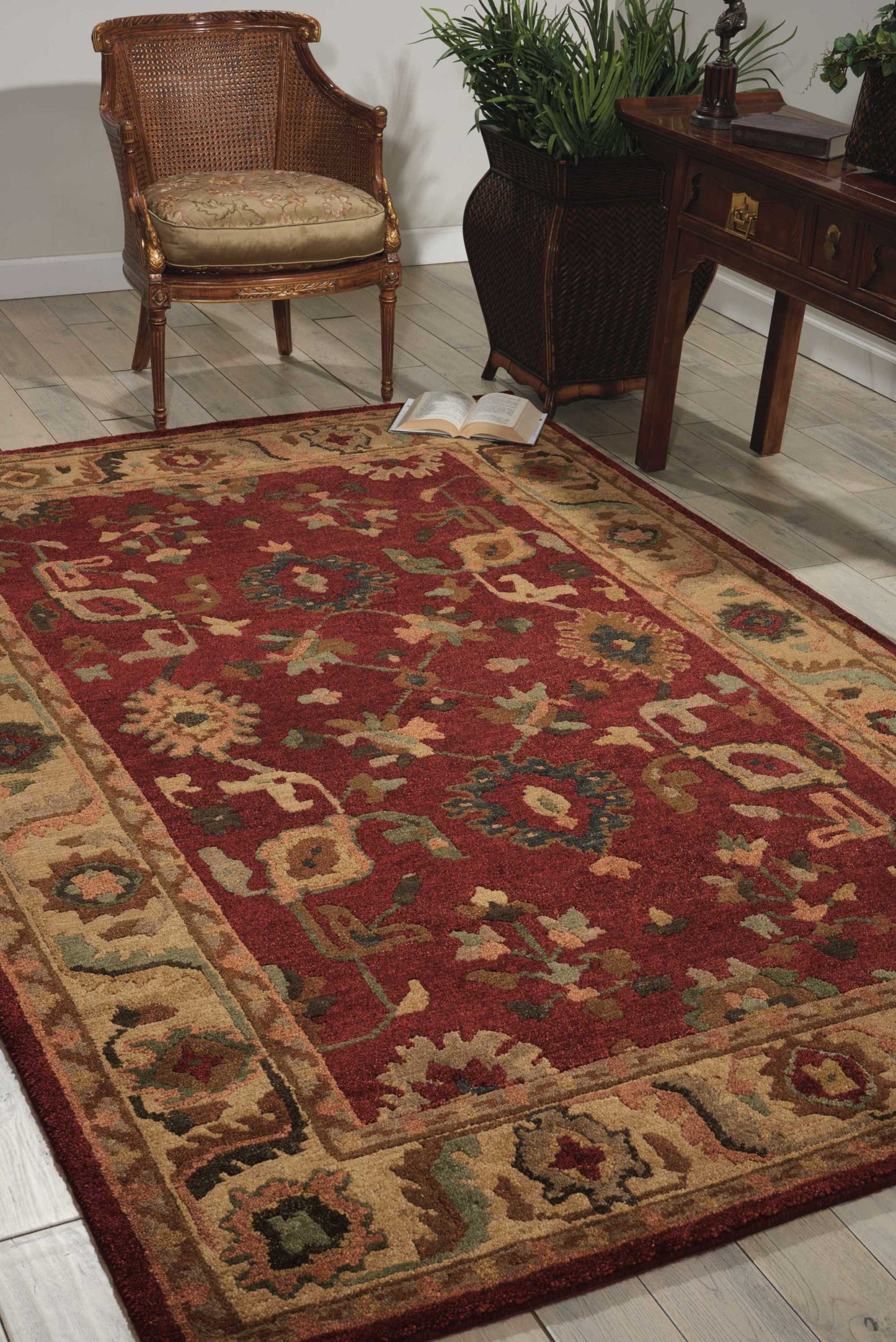 Nourison Tahoe 3'9" x 5'9" Red Traditional Indoor Rug