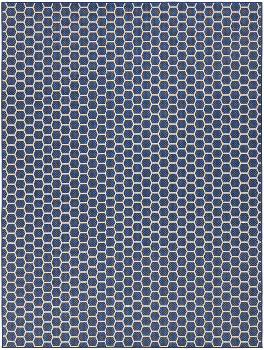 Nourison Twist Reversible 8' x 10' Navy Modern Rug