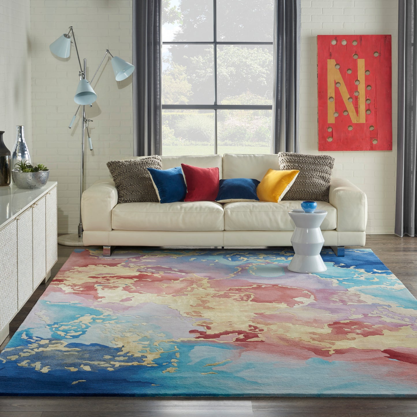 Nourison Prismatic 9'9" x 13'9" Multicolor Contemporary Indoor Rug