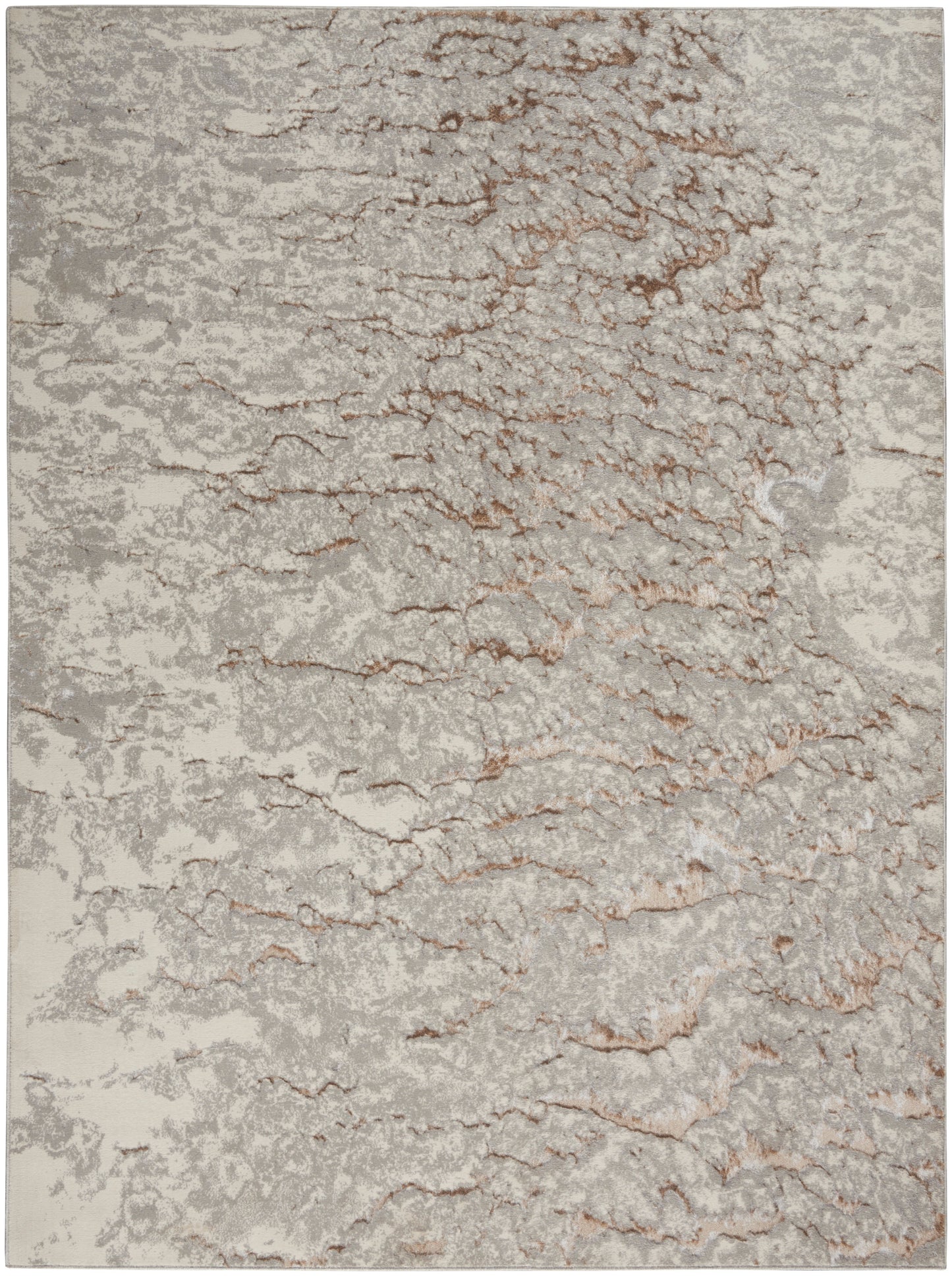 Inspire Me! Home Décor Metallic 5'3" x 7'3" Grey Mocha Glam Indoor Rug