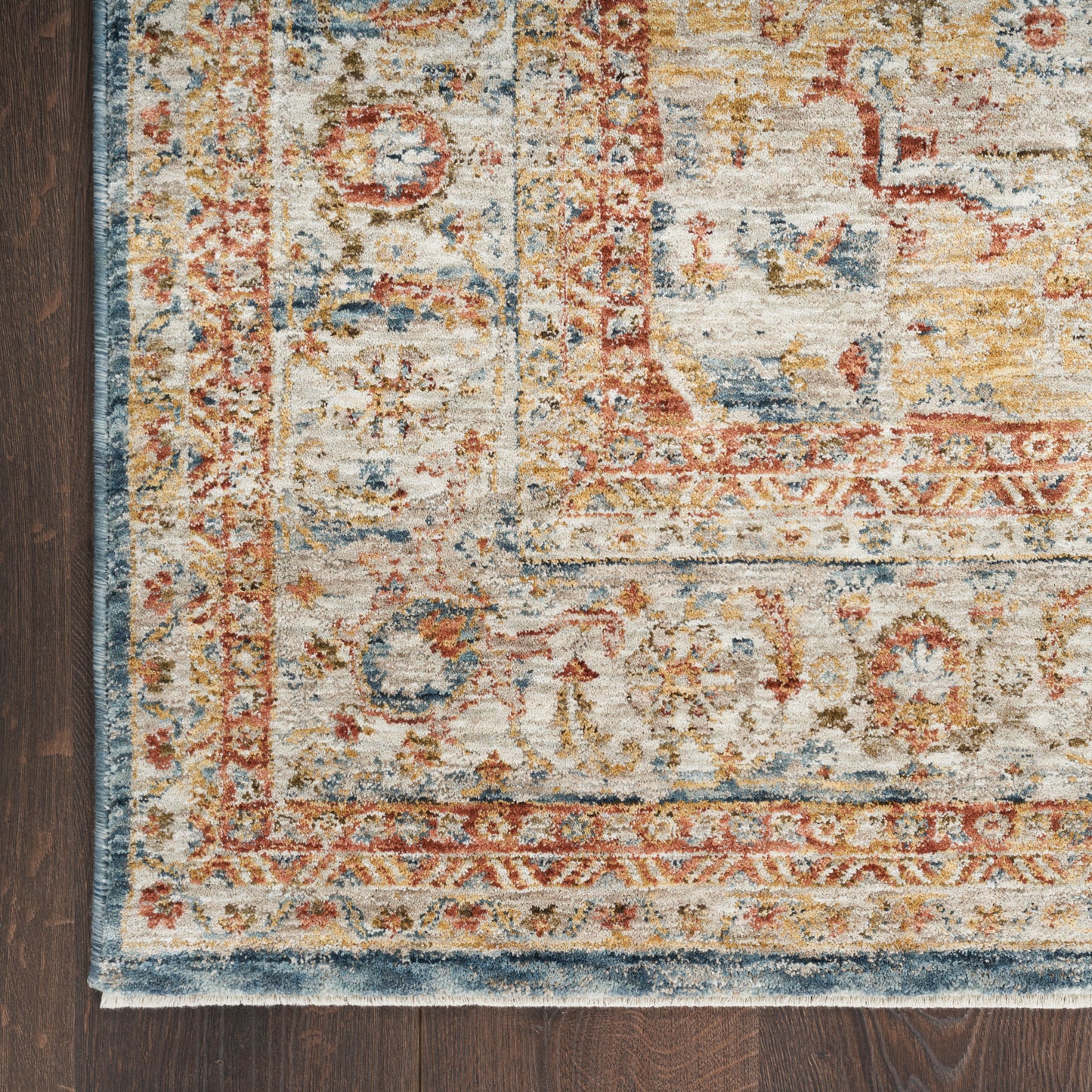 Nourison Sahar 5'3" x 7'8" Ivory Blue Vintage Indoor Rug