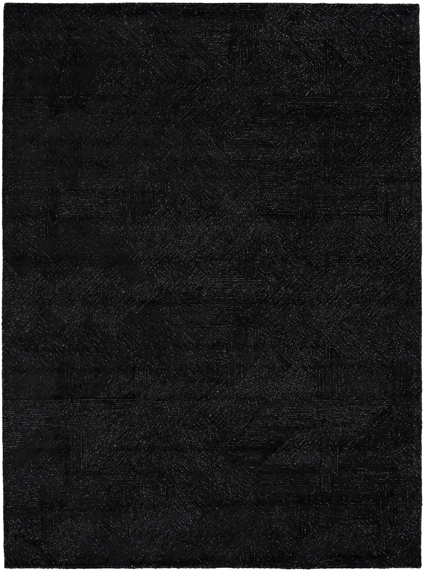 Michael Amini Ma30 Star 7'9" x 9'9" Black Modern Indoor Rug