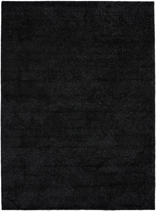 Michael Amini Ma30 Star 7'9" x 9'9" Black Modern Indoor Rug