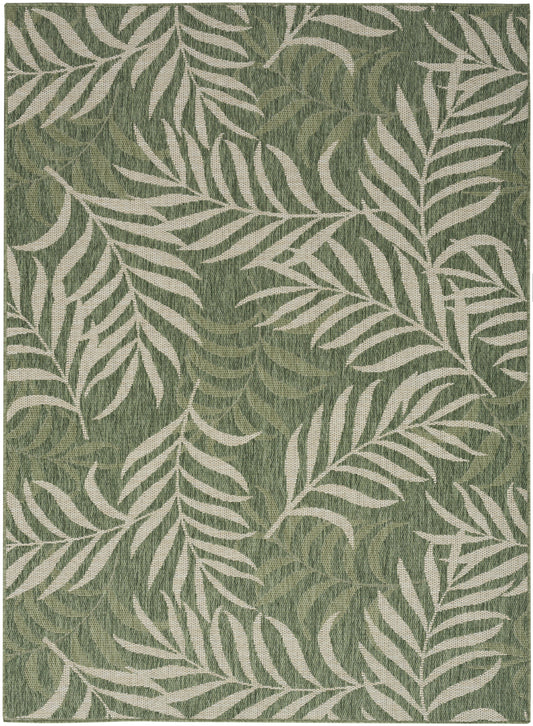 Nourison Garden Oasis 4' x 6' Green Ivory Outdoor Rug