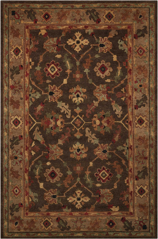 Nourison Tahoe 3'9" x 5'9" Espresso Traditional Indoor Rug