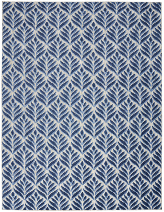 Nourison Aloha 3'6" x 5'6" Blue Tropical Rug