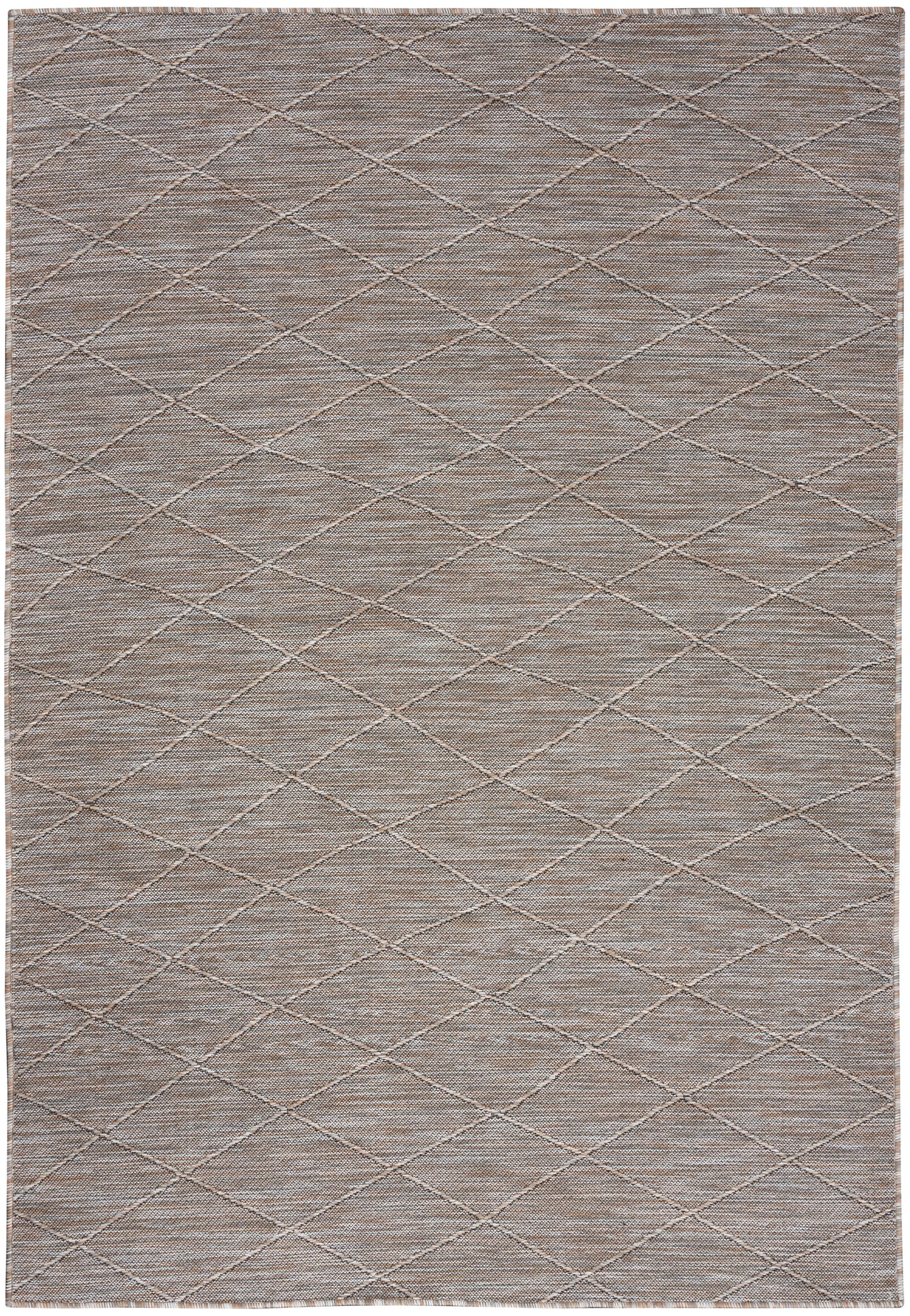 Nourison Washable Solutions 4' x 6' Grey/Mocha Modern Rug