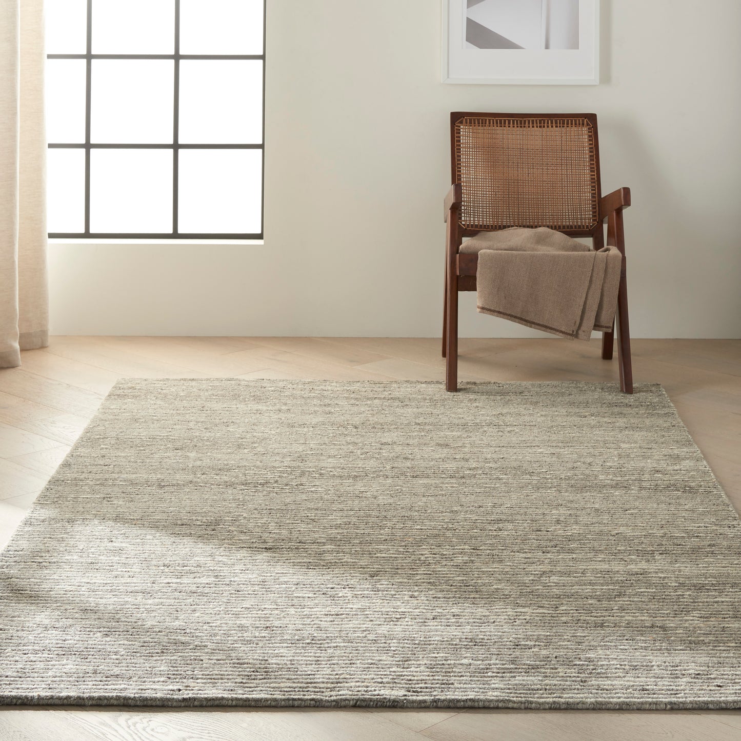 Calvin Klein Kathmandu 4' x 6' Grey Modern Indoor Rug