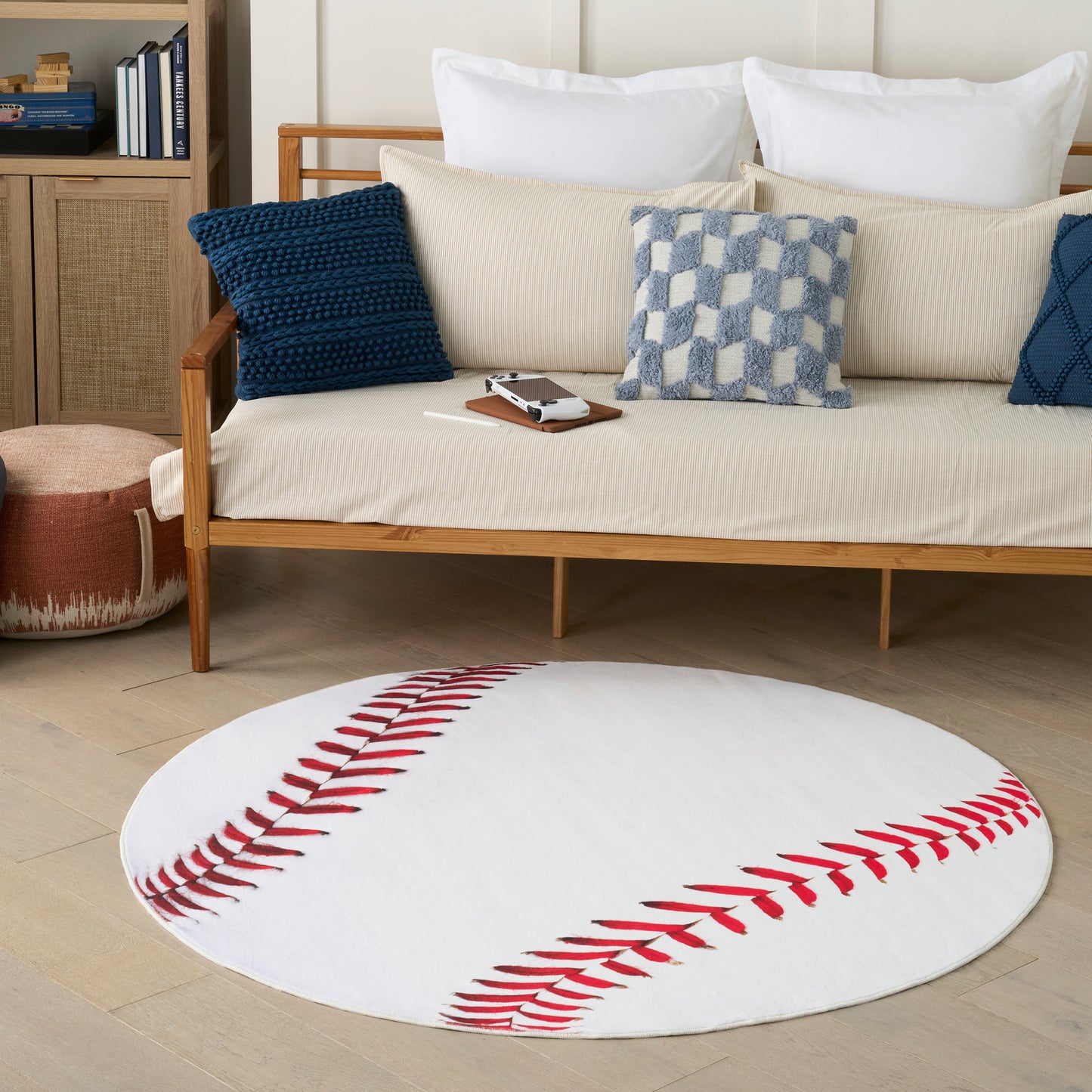 Nourison Imagination 5' x Round White Kids Indoor Rug