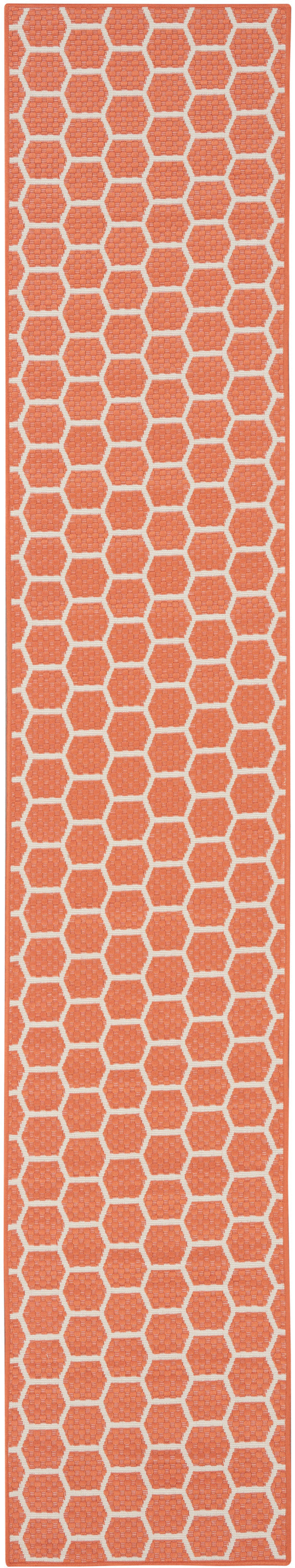 Nourison Twist Reversible 2'2" x 12' Coral Modern Rug