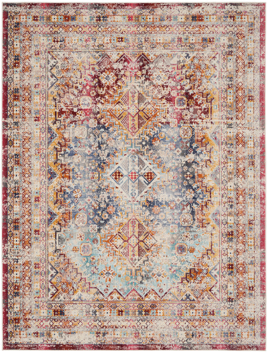 Nourison Vintage Kashan 7'10" x 9'10" Multicolor Vintage Indoor Rug