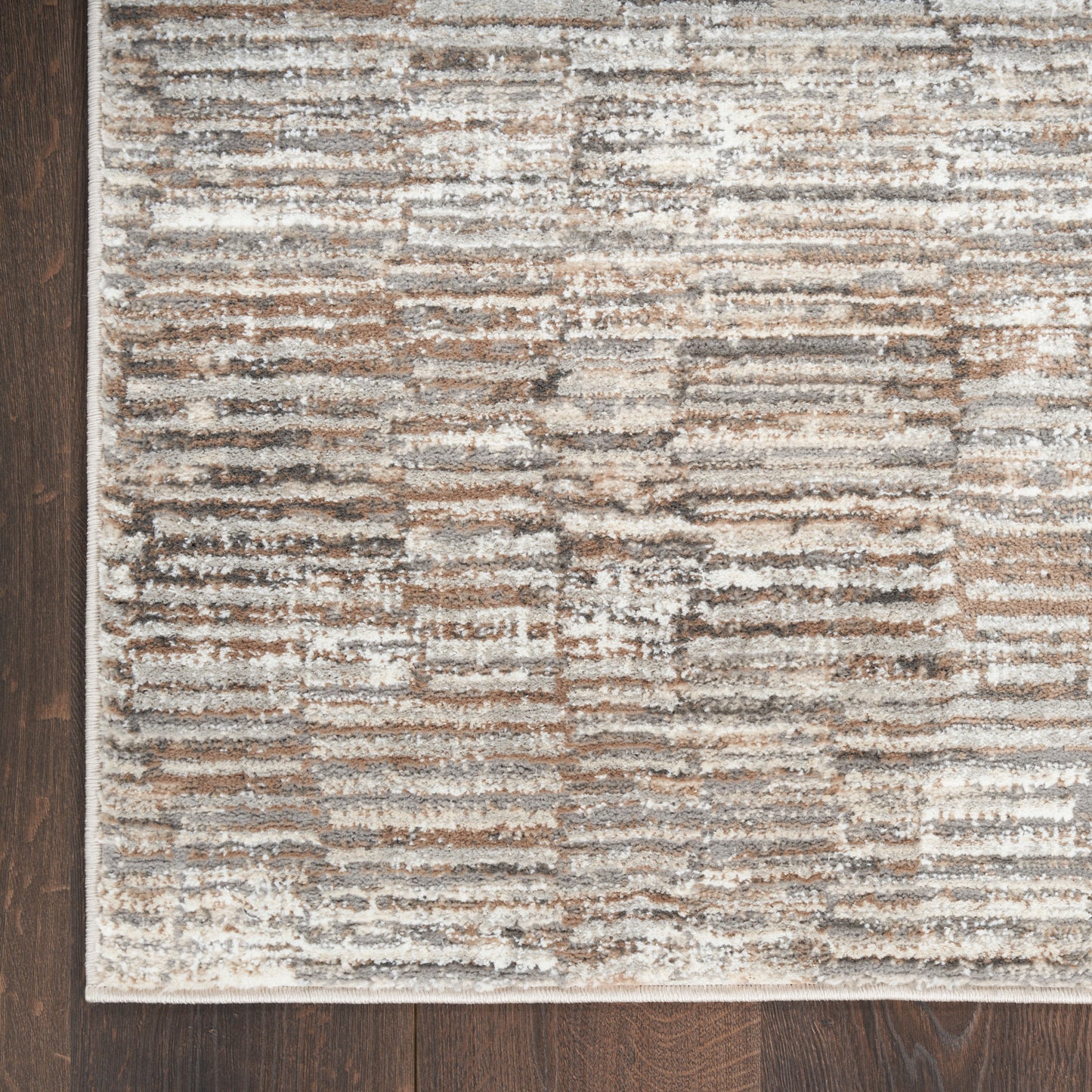 Nourison Sustainable Trends 7'10" x 9'10" Ivory Mocha Modern Indoor Rug