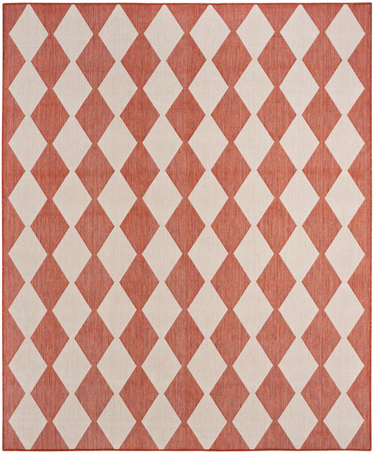 Nourison Positano 5' x 7' Terracotta Modern Rug