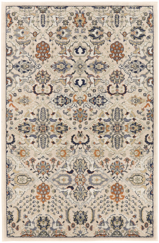 Nourison Allur 4' x 6' Beige Bohemian Indoor Rug