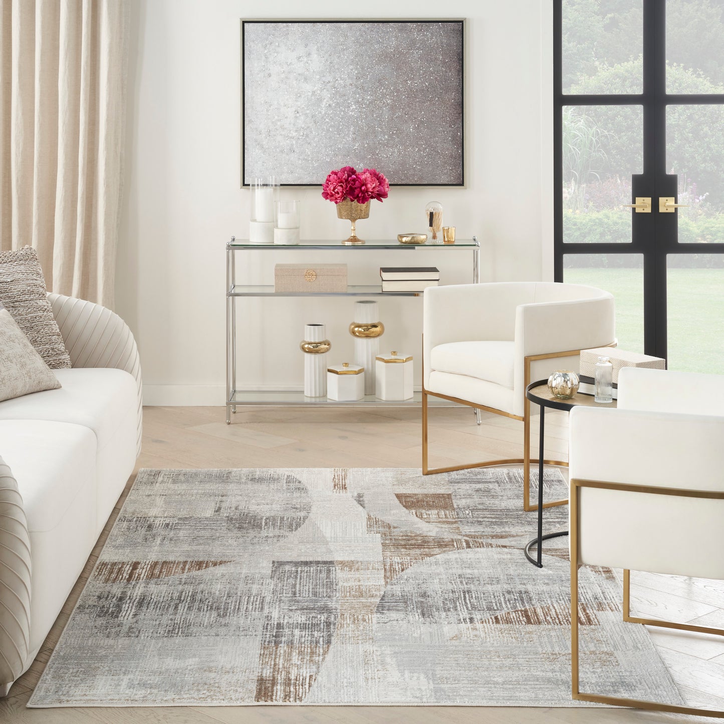 Inspire Me! Home Décor Iliana 3'11" x 5'11" Grey Modern Indoor Rug