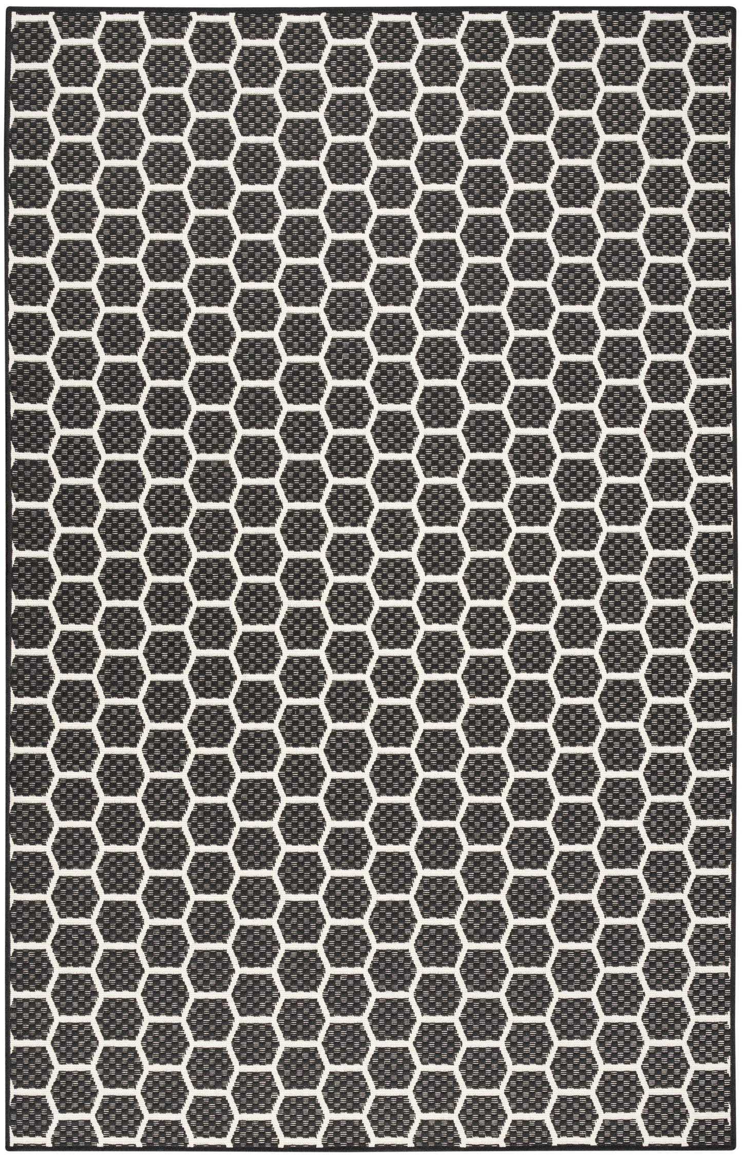 Nourison Twist Reversible 4' x 6' Black Modern Rug