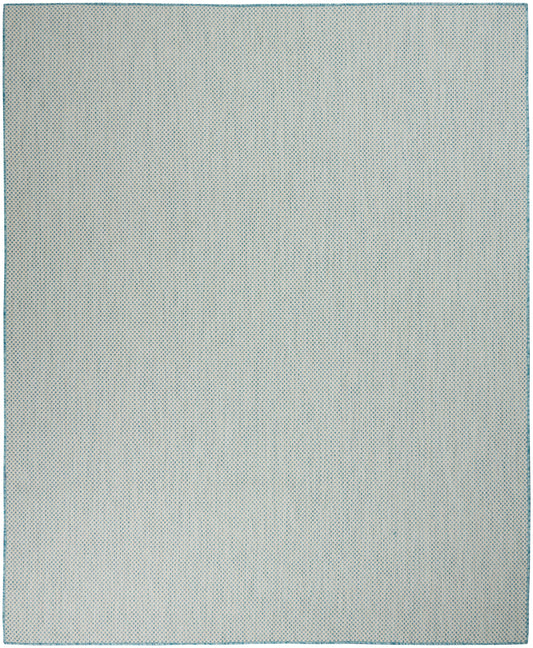 Nourison Courtyard 7' x 10' Ivory Aqua Modern Rug