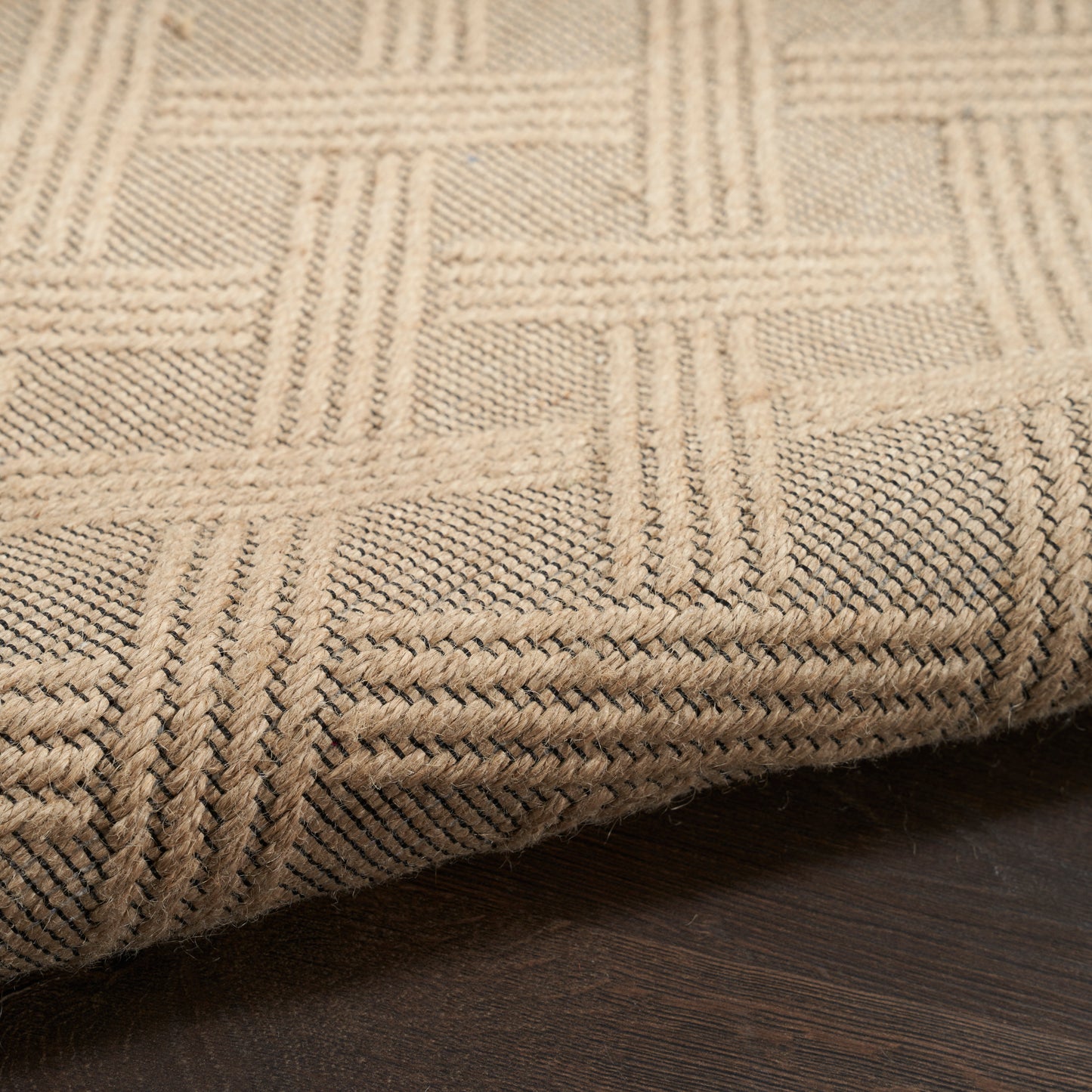 Nourison Washable Jute 2' x 4' Natural Modern Indoor Rug