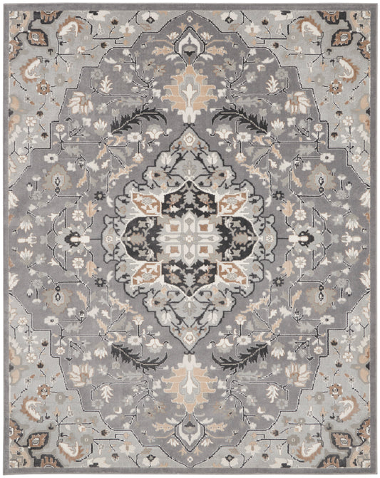 Nourison Elation 9' x 12' Grey Transitional Indoor Rug