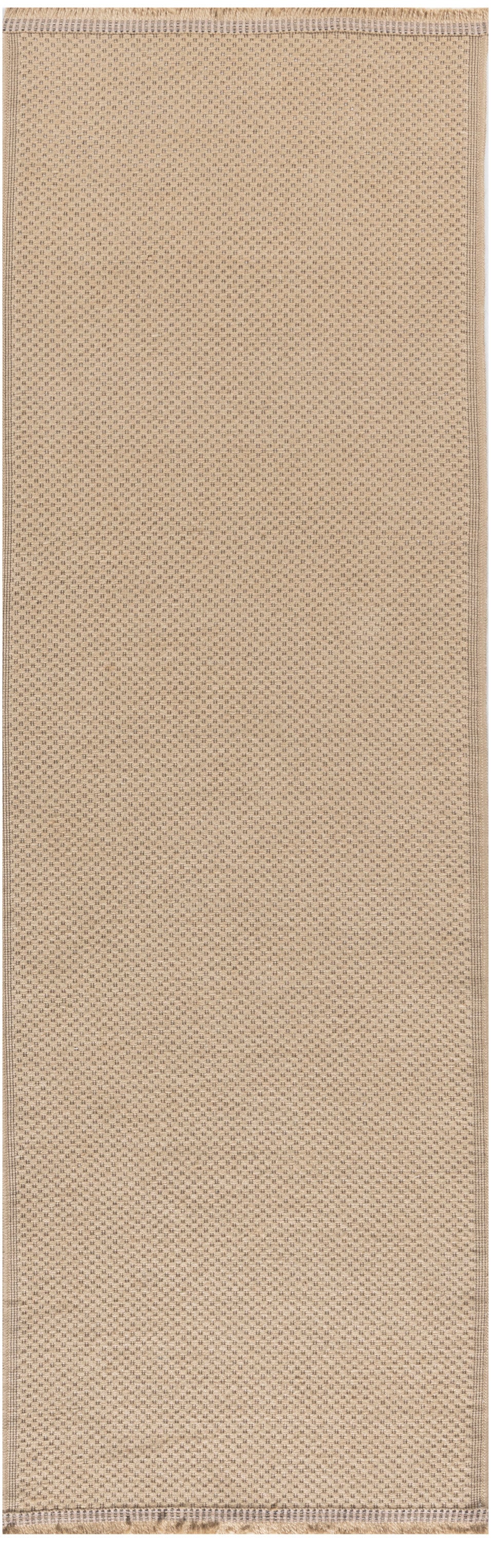 Nourison Washable Jute 2'3" x 7'6" Natural Modern Indoor Rug