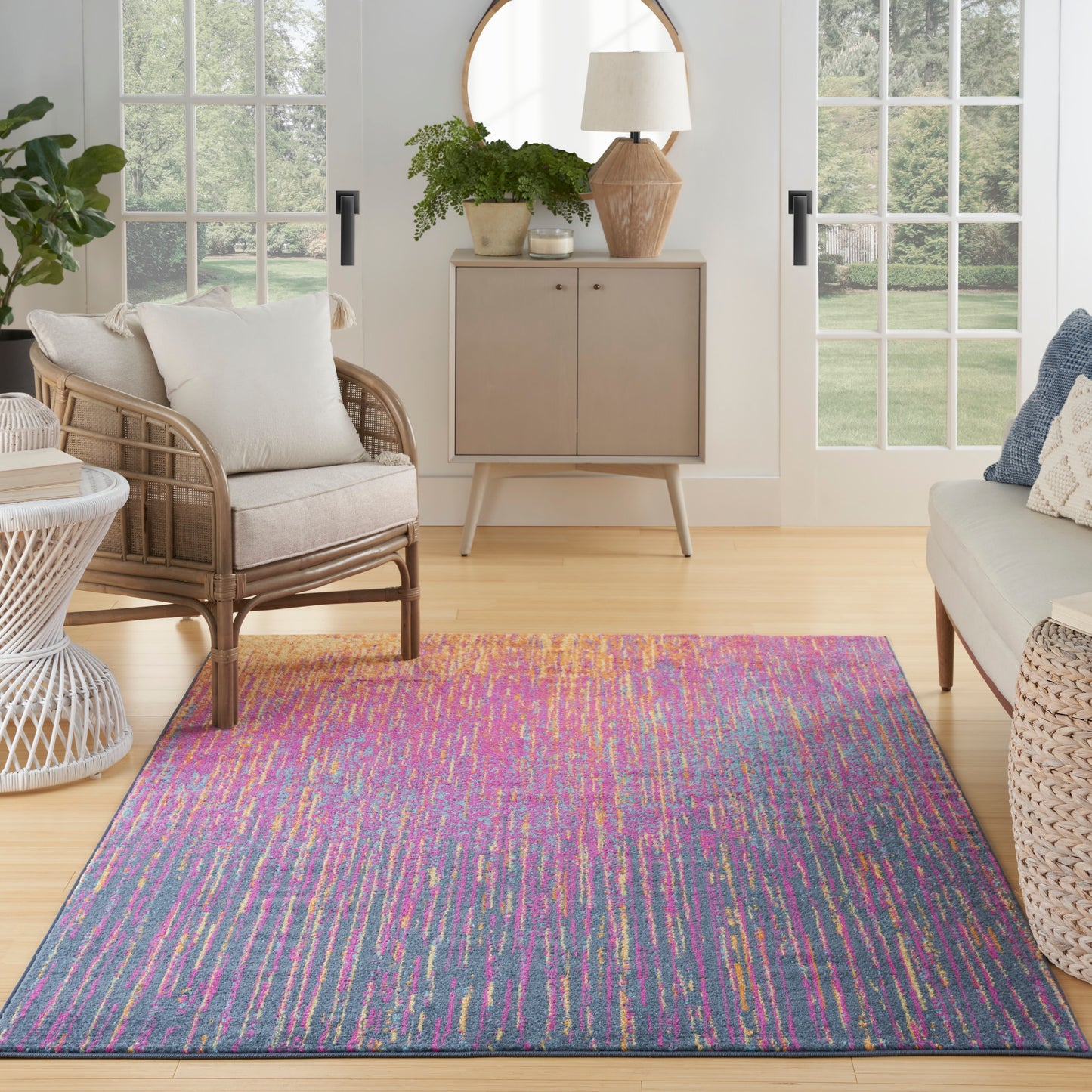 Nourison Passion 5'3" x 7'3" Multicolor Modern Indoor Rug