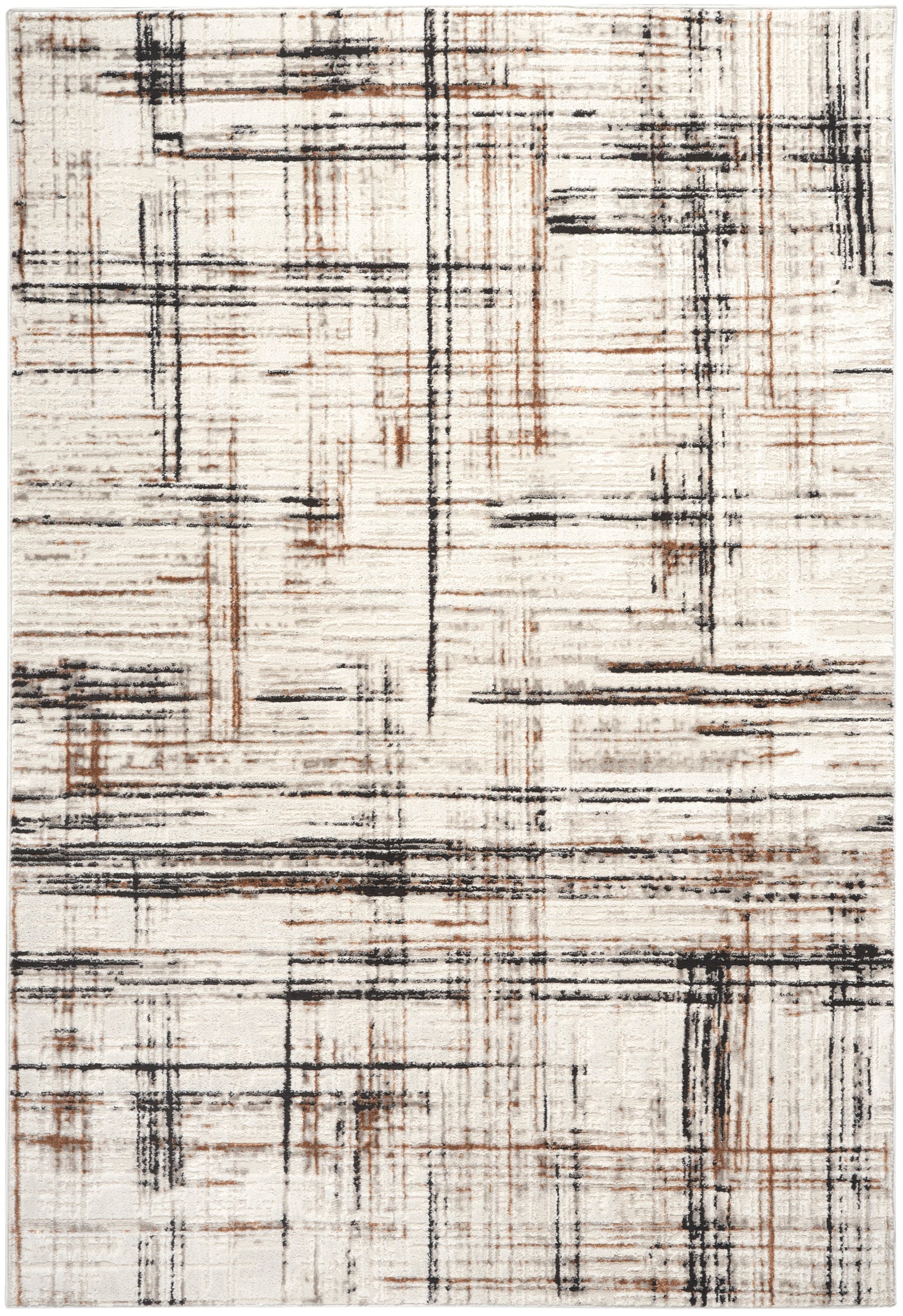 Calvin Klein Captivating 5'3" x 7'3" Ivory Multicolor Modern Indoor Rug