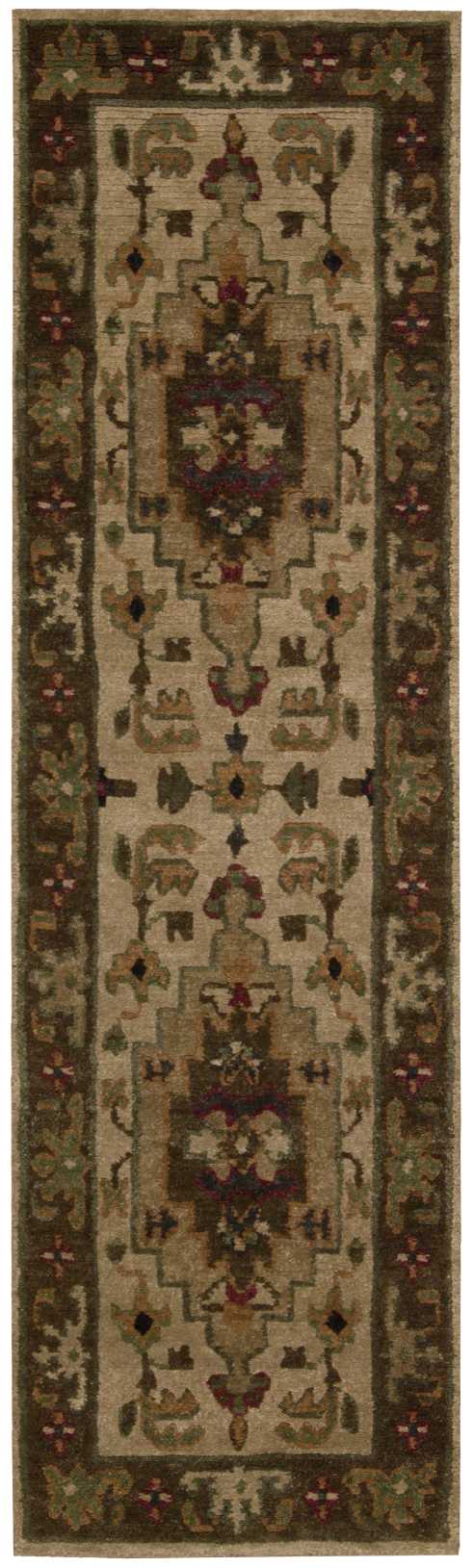 Nourison Tahoe 2'3" x 8' Beige Traditional Indoor Rug