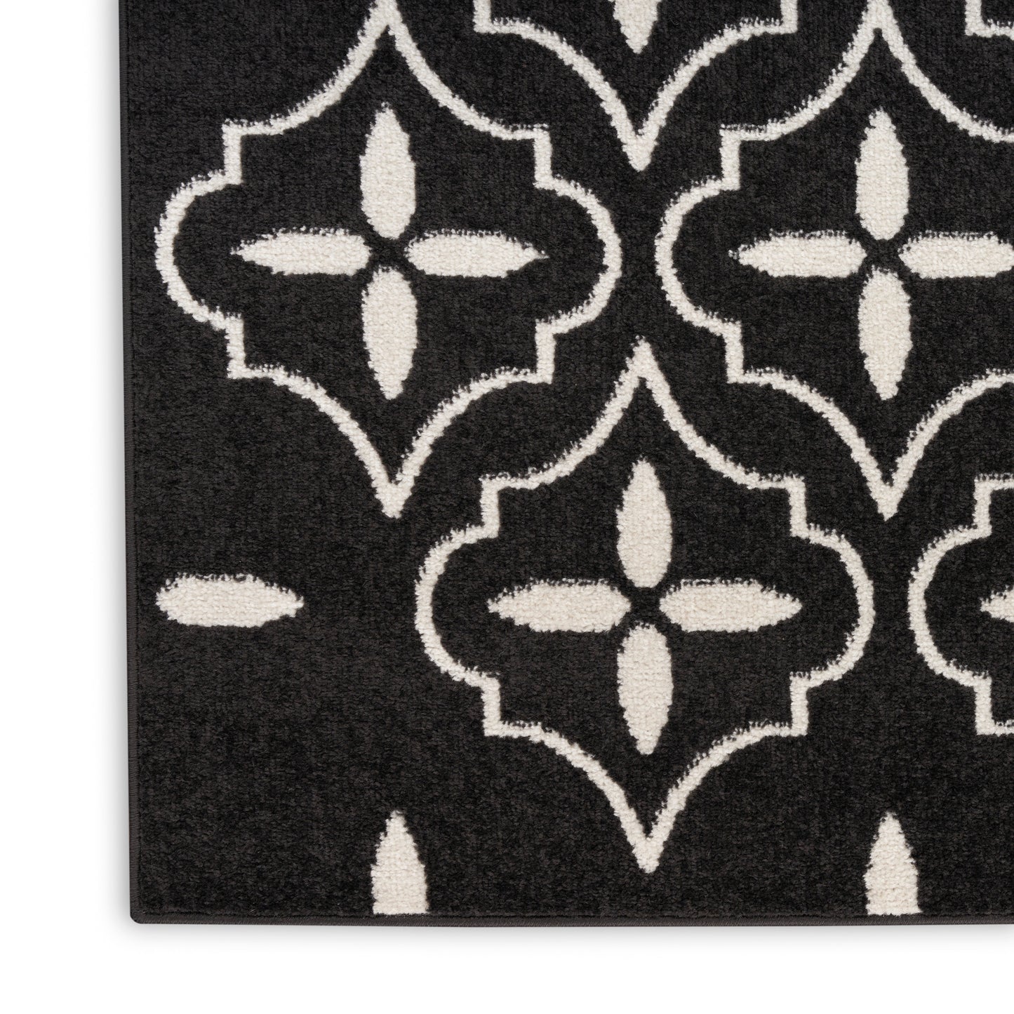 Nourison Nourison Essentials 5' x 7' Black Ivory Modern Rug