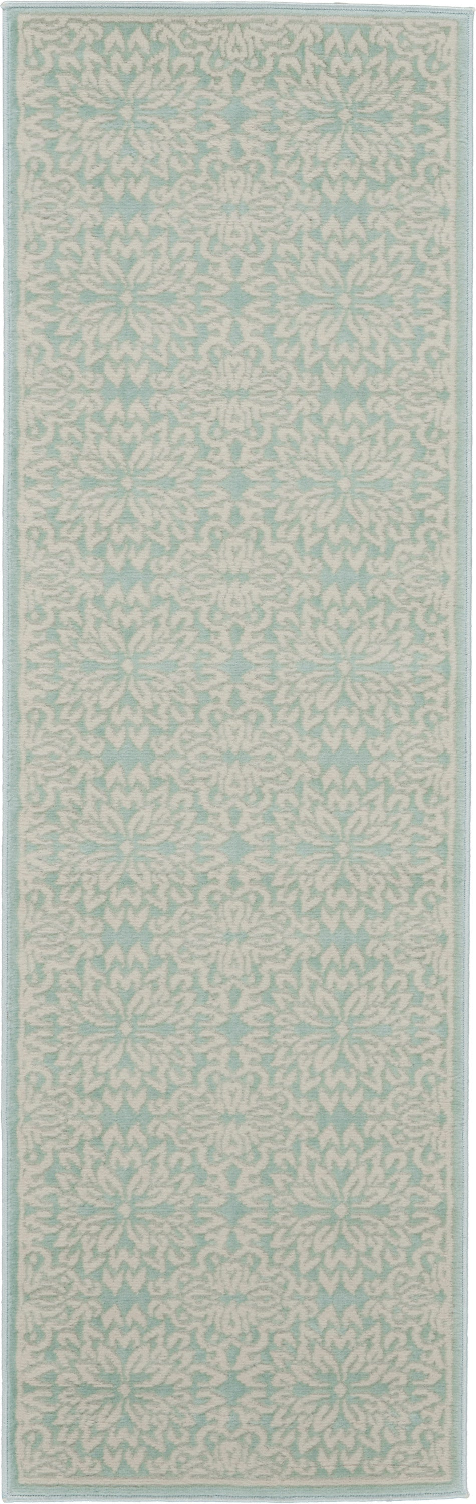 Nourison Jubilant 2'3" x 7'3" Ivory Green Farmhouse Indoor Rug