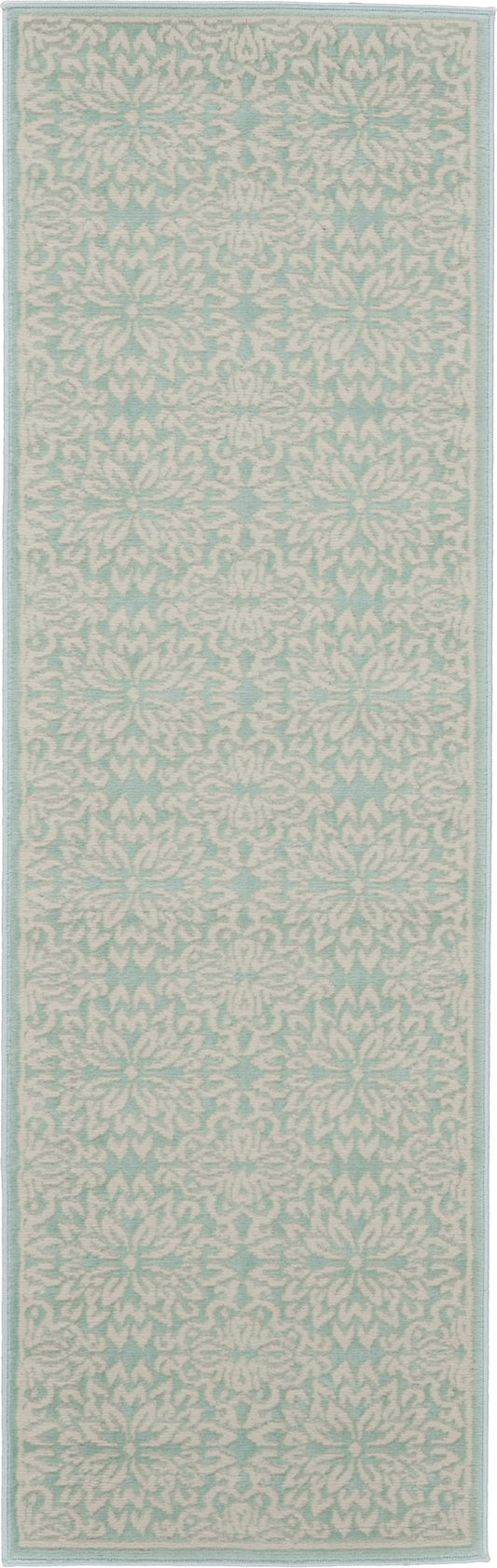 Nourison Jubilant 2'3" x 7'3" Ivory Green Farmhouse Indoor Rug